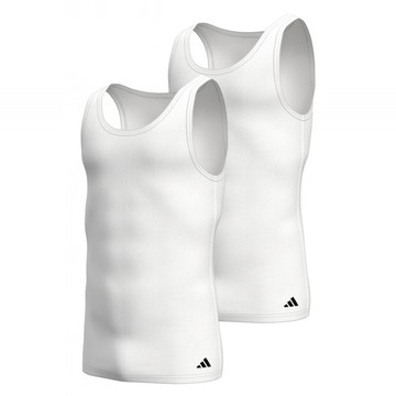 adidas 愛迪達 無袖背心2件組 4AM018-100  白色  M