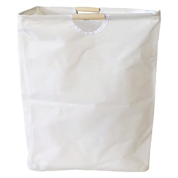 橡合杉 折疊手提布藝髒衣收納筐  白色  40 x 30 x 30cm