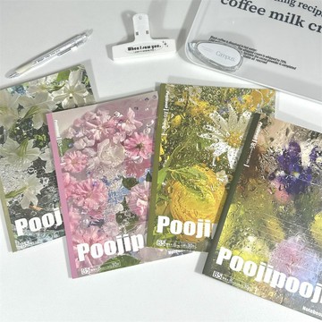 臺灣/✨筆記本 草稿本Poojipooji是春天系列B5騎馬釘筆記本ins風韓系學生日系古早本子