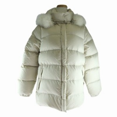 MONCLER モンクレール ファー フード ナイロン ベージュ ダウン