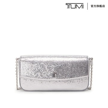 BELDEN SLG 鏈帶斜背皮革錢包 - 金屬銀