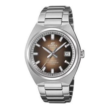 CASIO 卡西歐 EDIFICE 纖薄鏡面 漸層錶盤 休閒簡約錶款 咖x銀 EFB-109D-5AV_38.5mm