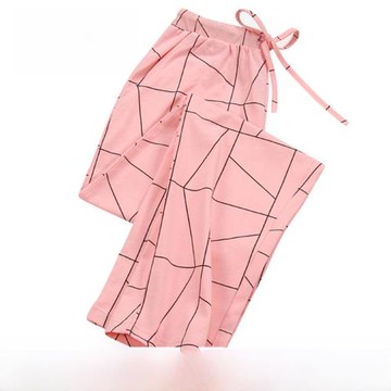 睡褲女士純棉春秋居家長褲針織可外穿全棉大碼寬松夏季薄款家居褲