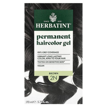 Herbatint, 長期染髮凝膠，2N，棕色，4.56 液量盎司（135 毫升）