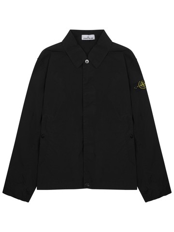 stone island jacket with logo patch