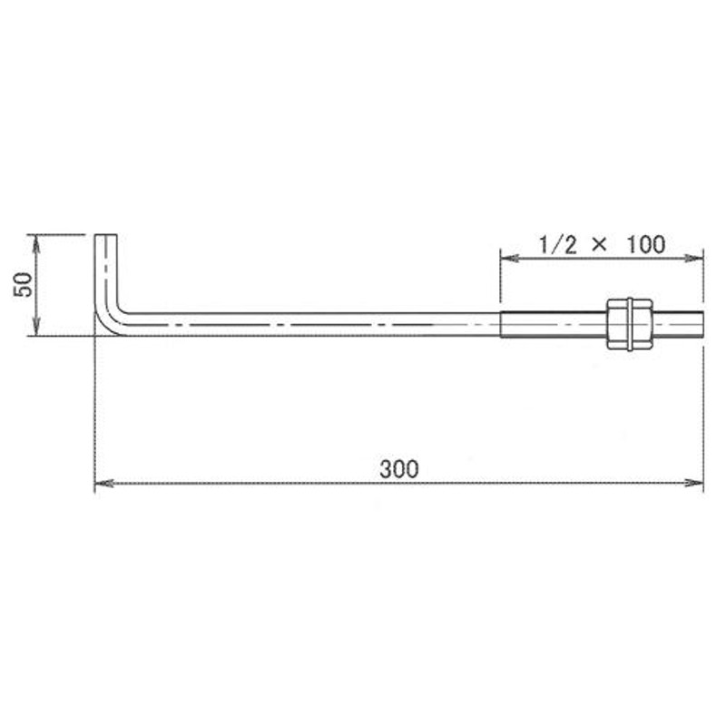 適当な価格 鉄 三価ホワイト 寸切ボルト<BR>Ｍ１２×２０５