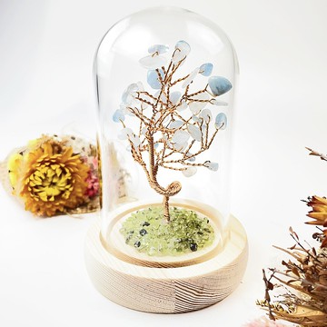 生命之樹/水晶樹/脈輪/助眠/冥想/能量/開運招財/橄欖石/粉水晶樹