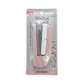 筆樂PENROTE 360度可旋轉釘書機/KC0864-PK/粉/10號