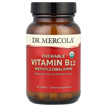 Dr. Mercola, 維生素 B12 甲鈷胺咀嚼片，天然櫻桃味，30 片