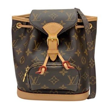 LOUIS VUITTON LV 路易威登 Montsouris Mini 後背包 棕色 原花 帆布 M11199 【二手名牌BRAND OFF】