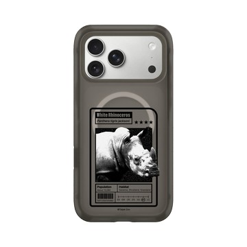 iPhone 17 Pro Max AirX 本質黑 - RHINOSHIELD X Taipei Zoo - 白犀牛：限量卡牌