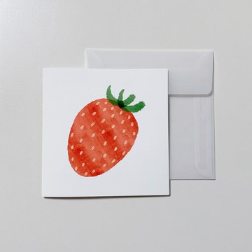 水果迷你卡片 – 草莓