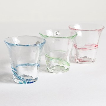 日本 ADERIA 津輕 手作清酒杯 (櫻流/波音/夏露) 65ml 石塚硝子 燒酒杯 琉璃酒杯 企業採購