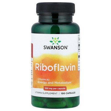Swanson Vitamins, 核黃素，100 毫克，100 粒膠囊