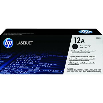 【領券滿額折200】  HP 12A黑色原廠LaserJet碳粉匣(Q2612A) For HP 1020/1022/3050/3055