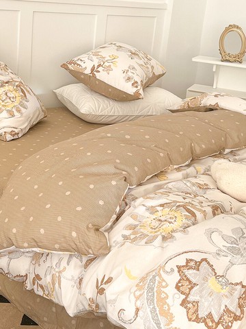 小清新床上用品四件套100純棉全棉溫柔公主風碎花床單被套三件套4