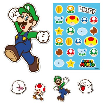 Nintendo 任天堂 路易吉 行李箱貼紙  1個