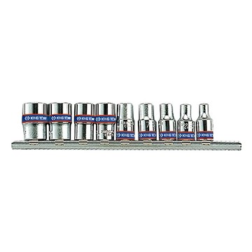 KING TONY 專業級工具 9件式 1/4"(二分)DR. 公制套筒組 KT2509MR