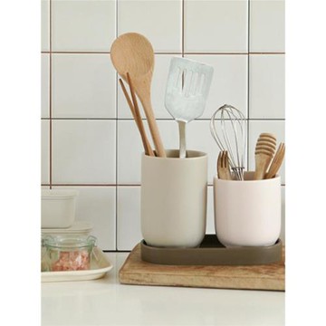 馬卡龍色簡約陶瓷筷子筒餐具瀝水架創意個性帶托盤家用廚房收納盒