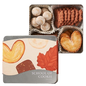 School of Cookie 台灣優格餅乾學院 點心時刻 天然奶油鐵盒餅乾禮盒  220g  1盒