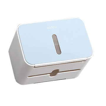 ecoco 意可可 北歐風簡約紙巾盒 藍色 壁掛式  575g  1個