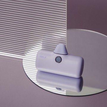 iWalk｜PRO閃充直插式行動電源 加長版 - 紫色