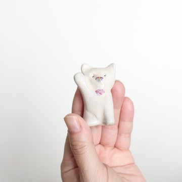 【畢業禮物】招財貓進寶小狗熊/hi打招呼療癒手捏醜萌呆可愛陶偶