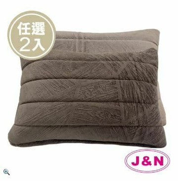 【J&N】木紋珩縫鋪綿短毛絨腰枕 28*40 藕色 深咖色(2入/1組)