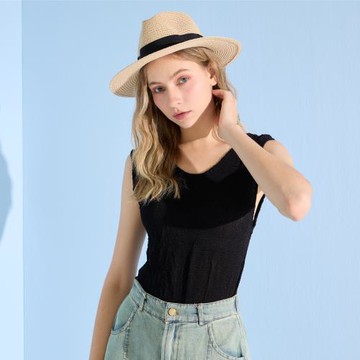 【YUTZUYA 優姿雅】雙面穿．雲彩皺料壓紋寬肩背心/上衣-2色