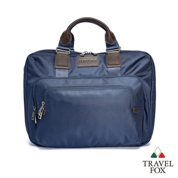 【TRAVEL FOX 旅狐】男仕商務防水多隔層 筆電/公事 手提/肩背兩用包 (TB829-05 藍色)