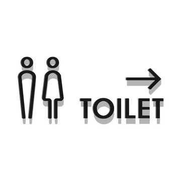 鏤空壓克力廁所 洗手間標示牌 指示牌 箭頭 商業空間 開店必備  歡迎牌 店鋪裝飾 空間指引