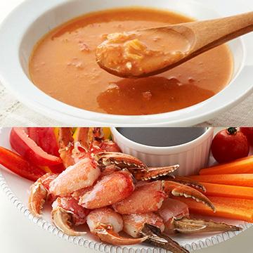 カネダイ かに物語ギフトセットH(ビスク4個・1本爪1kg)［ナミビア産　Deep Sea Red Crab(まるずわいがに)使用］