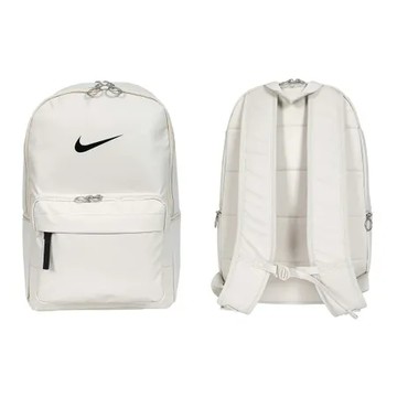 NIKE 大型防潑水後背包-雙肩包 肩背包 旅行包 淺米灰黑