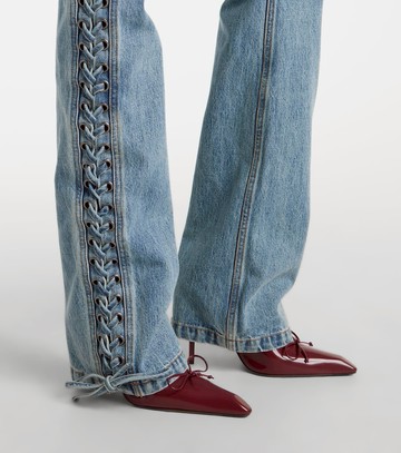 Rotate Laced straight jeans