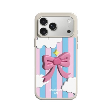 iPhone 17 Pro Max SolidX 貝殼灰 - Knock Knock A2Z - 漂浮雲朵蝴蝶結餅乾