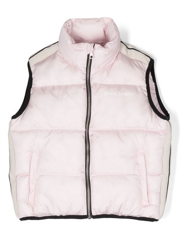 Palm Angels Kids - logo printed track vest - kids - Polyamide/Polyester/Polyamide - 6 yrs - Pink
