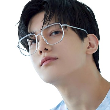 BEIMA 男女復古雙樑方形複合式膠框大尺寸透明眼鏡框 E506  正面長度 144mm x 鏡頭高度 45mm  透明