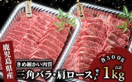 黒毛和牛盛り盛り焼き肉♪三角バラ・肩ロースセット(指宿育ち！)(Meat you 077-1017)