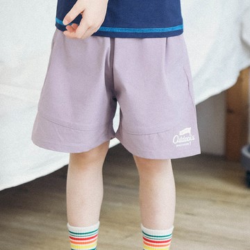 Y B S - 運動休閒速乾五分褲-灰紫色