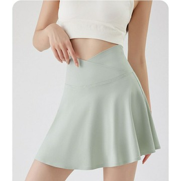 【巴黎精品】現貨秒發 高腰瑜珈裙運動半身裙網球裙防走光褲裙修身顯瘦-防走光收腹涼爽女裙子6色a1hk22