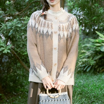 復古提花針織外套931597