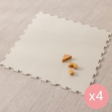 LC - EVA巧拼地墊-四入組-奶油白 (32x32cm)-一入9片 共36片