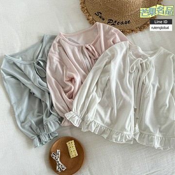 【甜美百搭】女童防曬衣 兒童防曬衣 寶寶防曬衣 夏季防曬衣 長袖防曬衣 韓版繫結設計 親膚透氣面料 UPF50+防曬 2025夏款