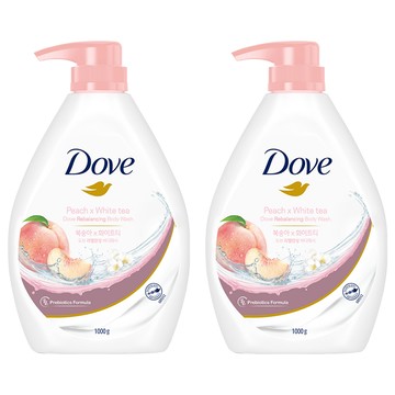 多芬 桃悅水透滋養柔膚沐浴露 滋潤保濕 水嫩柔滑  1L  2件