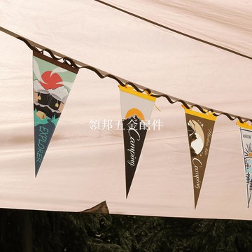 帳篷裝飾露營三角旗戶外營地旗毛氈氛圍布置場景彩繪野營裝備包郵[領邦五金配件]