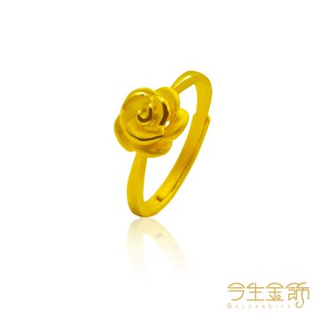 【今生金飾】漫之玫麗戒 黃金戒指(網路獨賣)
