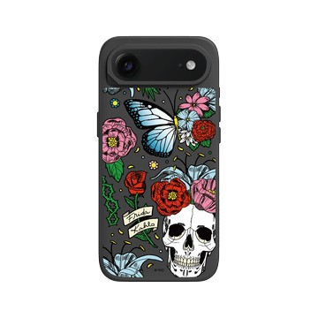 iPhone Air SolidX 黑 - Frida Kahlo - 花骨骷顱頭
