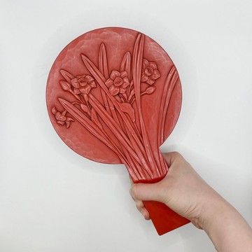 雕花手鏡・鎌倉雕老件