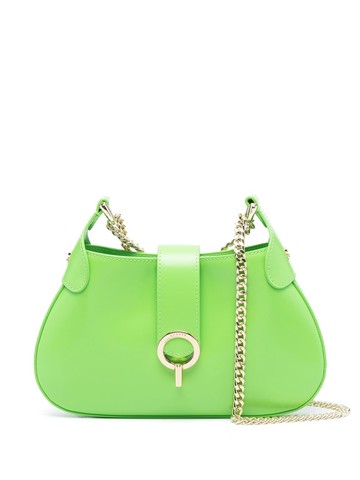 SANDRO - Sweet Janet leather shoulder bag - women - Calf Leather/Cotton - One Size - Green