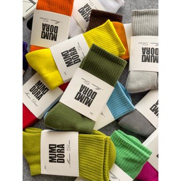 加厚情侶款純棉毛巾底吸汗森系秋冬季百搭潮男女籃球運動襪堆堆襪